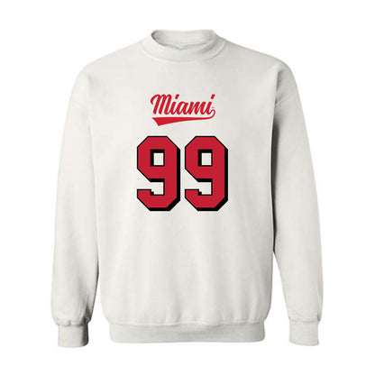 Miami of Ohio - NCAA Football : Oyeka Alexander - 2024 Replica Shersey Crewneck Sweatshirt-0