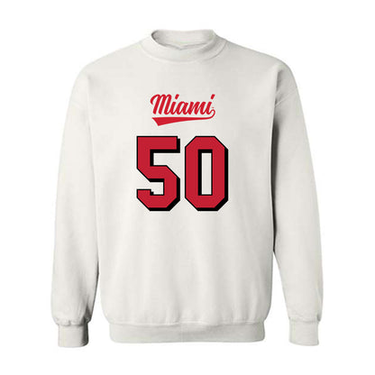 Miami of Ohio - NCAA Football : Zach Hultgren - 2024 Replica Shersey Crewneck Sweatshirt-0