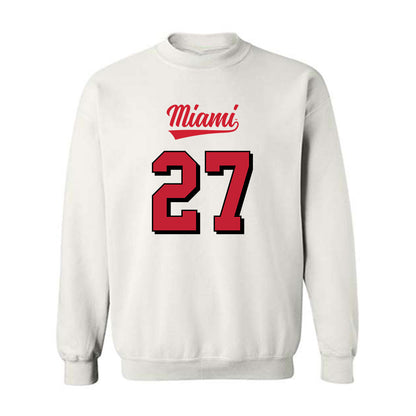 Miami of Ohio - NCAA Football : London Vickroy - 2024 Replica Shersey Crewneck Sweatshirt-0
