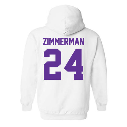 Western Carolina - NCAA Women's Basketball : Justice Zimmerman - Classic Shersey Hooded Sweatshirt-1