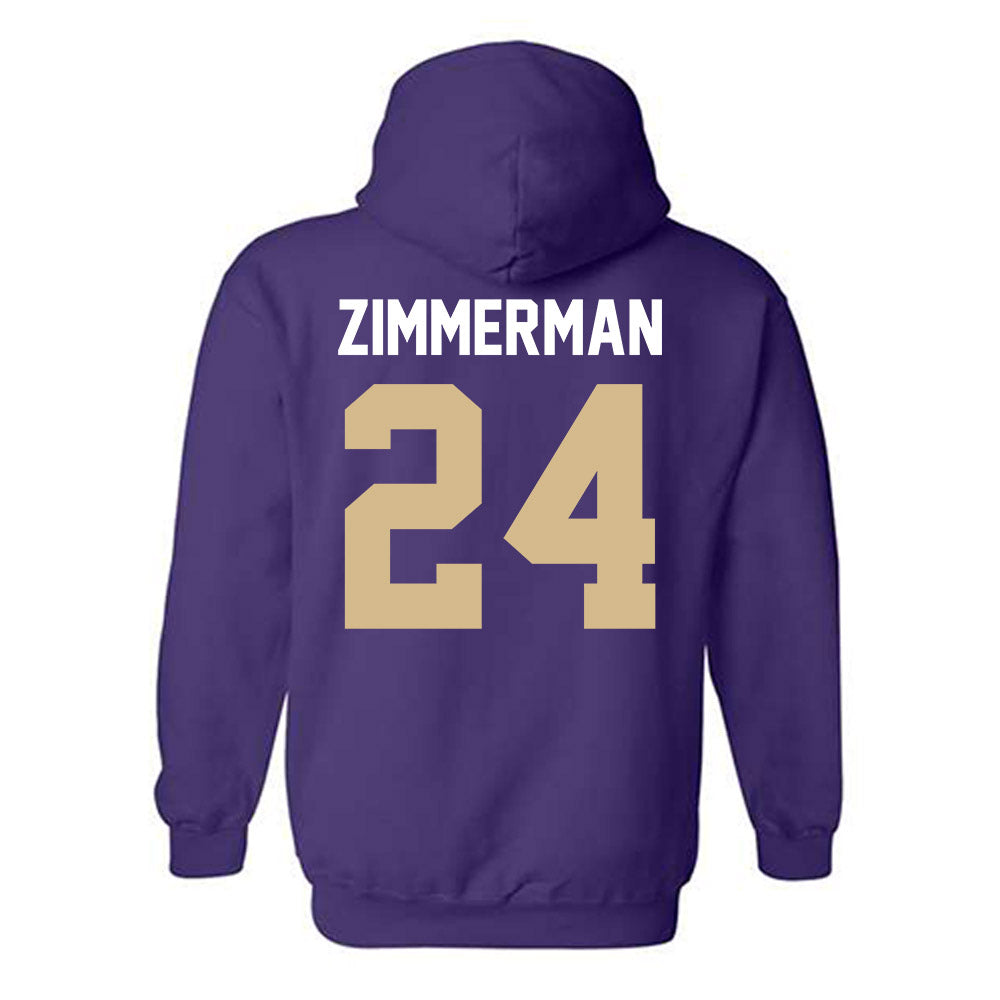 Western Carolina - NCAA Women's Basketball : Justice Zimmerman - Classic Shersey Hooded Sweatshirt-1