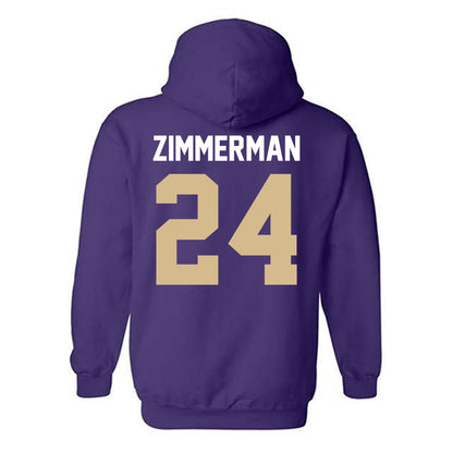 Western Carolina - NCAA Women's Basketball : Justice Zimmerman - Classic Shersey Hooded Sweatshirt-1