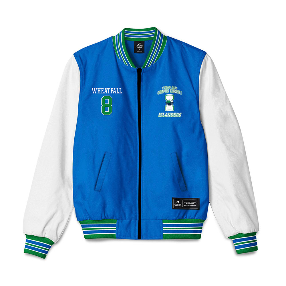 Texas A&M Corpus Christi - NCAA Men's Basketball : Bryson Wheatfall - Bomber Jacket-0