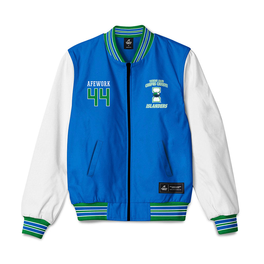 Texas A&M Corpus Christi - NCAA Baseball : Isaiah Afework - Bomber Jacket-0