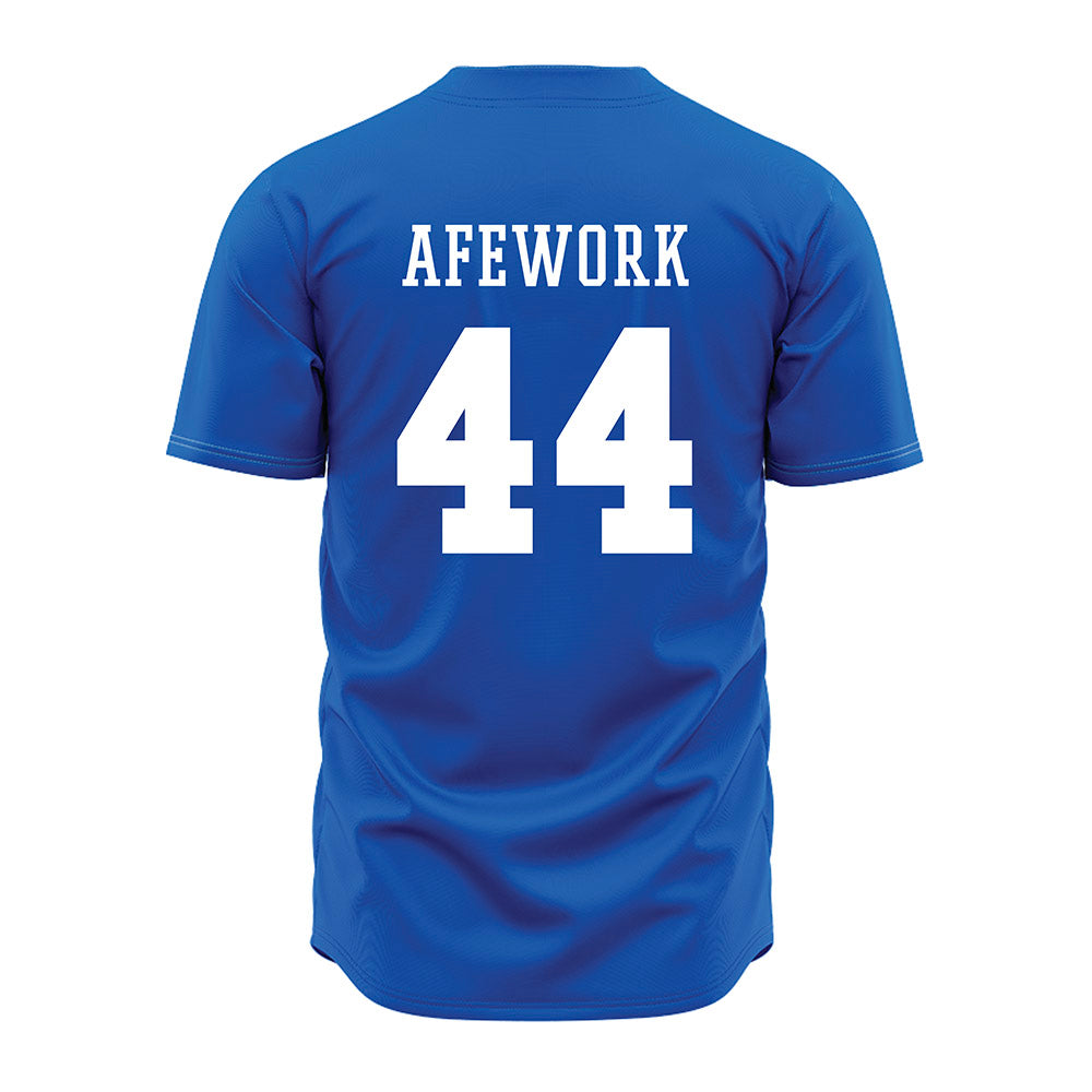 Texas A&M Corpus Christi - NCAA Baseball : Isaiah Afework - Royal Jersey-1