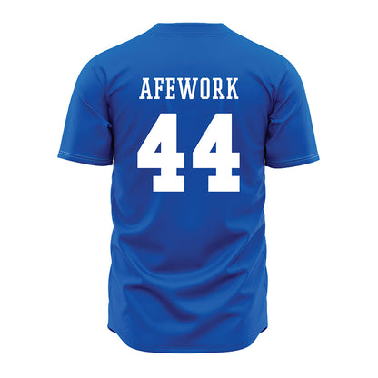 Texas A&M Corpus Christi - NCAA Baseball : Isaiah Afework - Royal Jersey-1