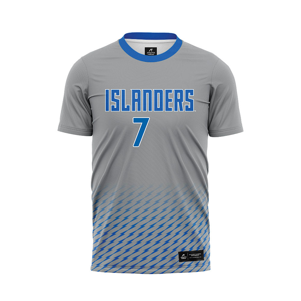 Texas A&M Corpus Christi - NCAA Women's Soccer : Isabella Castellanos Lopes - Grey Soccer Jersey-0