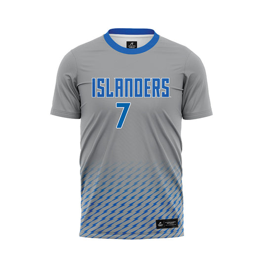 Texas A&M Corpus Christi - NCAA Women's Soccer : Isabella Castellanos Lopes - Grey Soccer Jersey-0