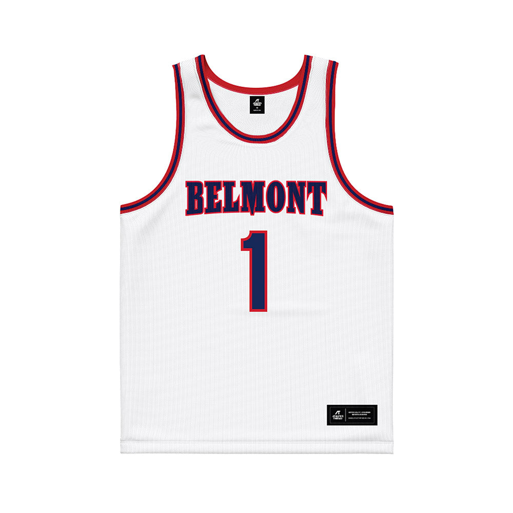 Belmont - NCAA Men's Basketball : Nicolas McClain - White Basketball Jersey-0