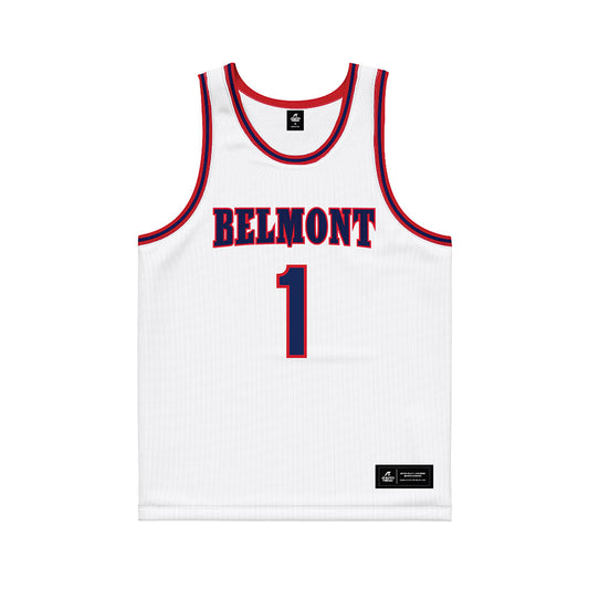 Belmont - NCAA Men's Basketball : Nicolas McClain - White Basketball Jersey-0