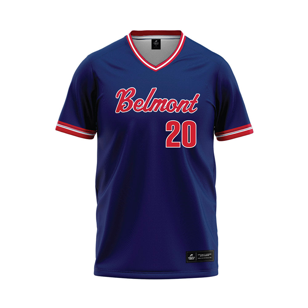 Belmont - NCAA Softball : Hannah Leierer - Navy Jersey-0