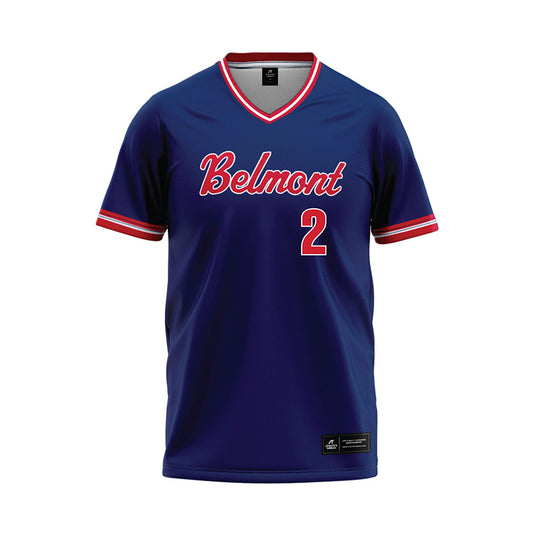 Belmont - NCAA Softball : Addison Swink - Navy Baseball Jersey-0