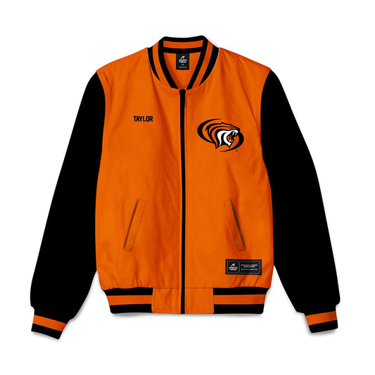 Pacific - NCAA Men's Swimming & Diving : Garrett Taylor - Bomber Jacket-0