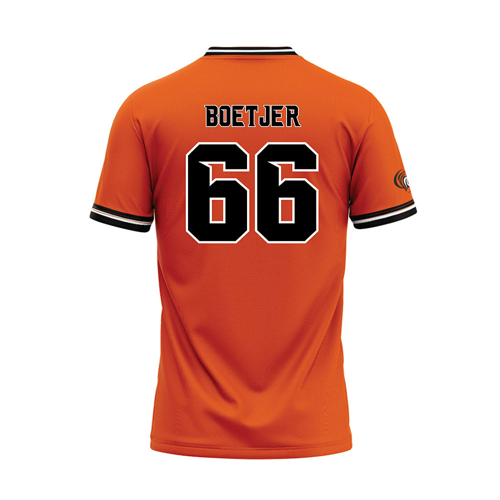Pacific - NCAA Softball : Bailey Boetjer - Orange Baseball Jersey-1