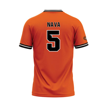 Pacific - NCAA Softball : Ariel Nava - Orange Baseball Jersey-1