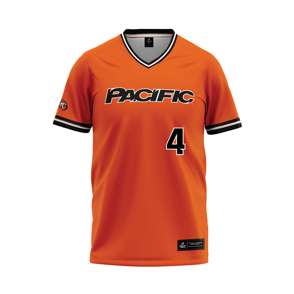 Pacific - NCAA Softball : Kaytee Dahlstrom - Orange Baseball Jersey-0