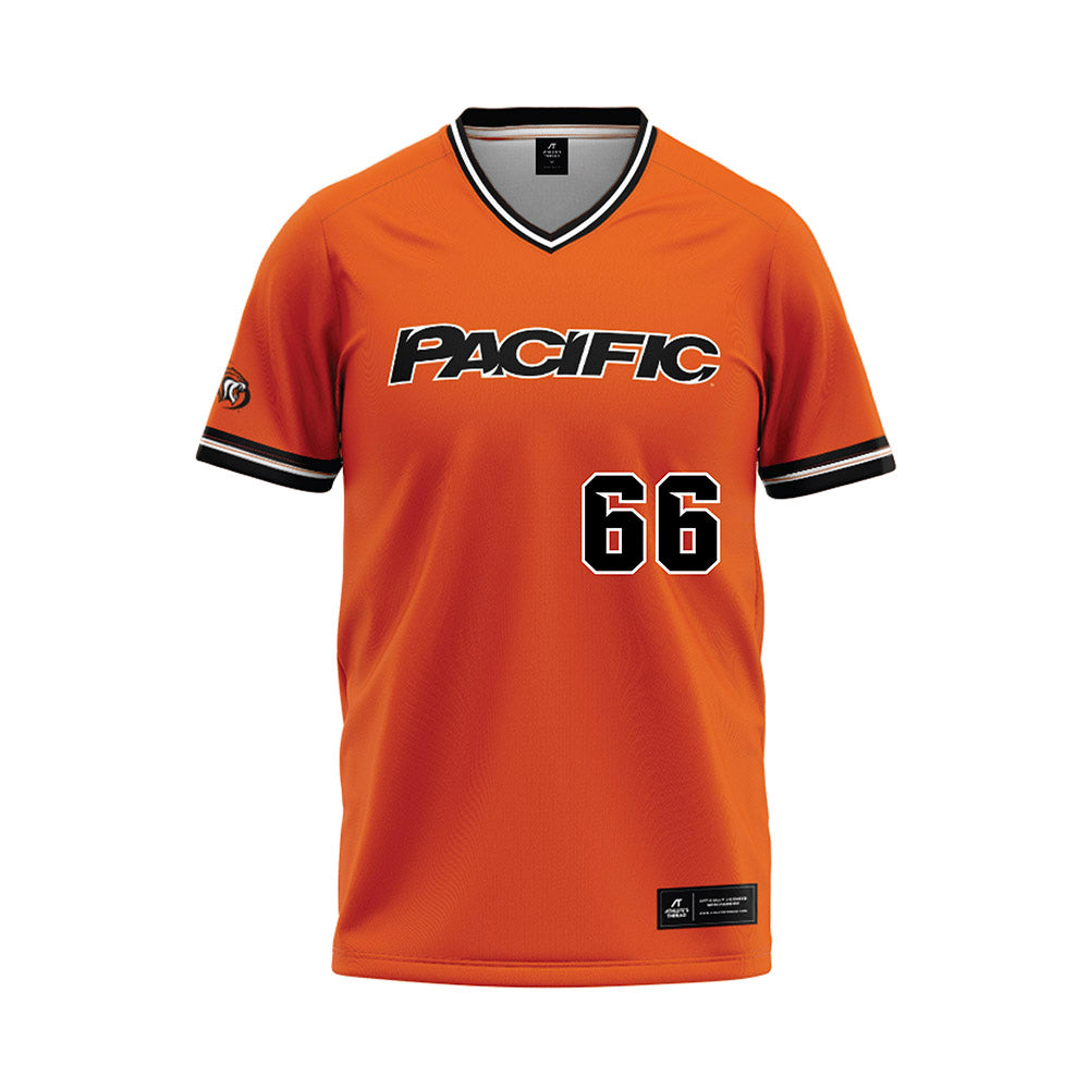 Pacific - NCAA Softball : Bailey Boetjer - Orange Baseball Jersey-0