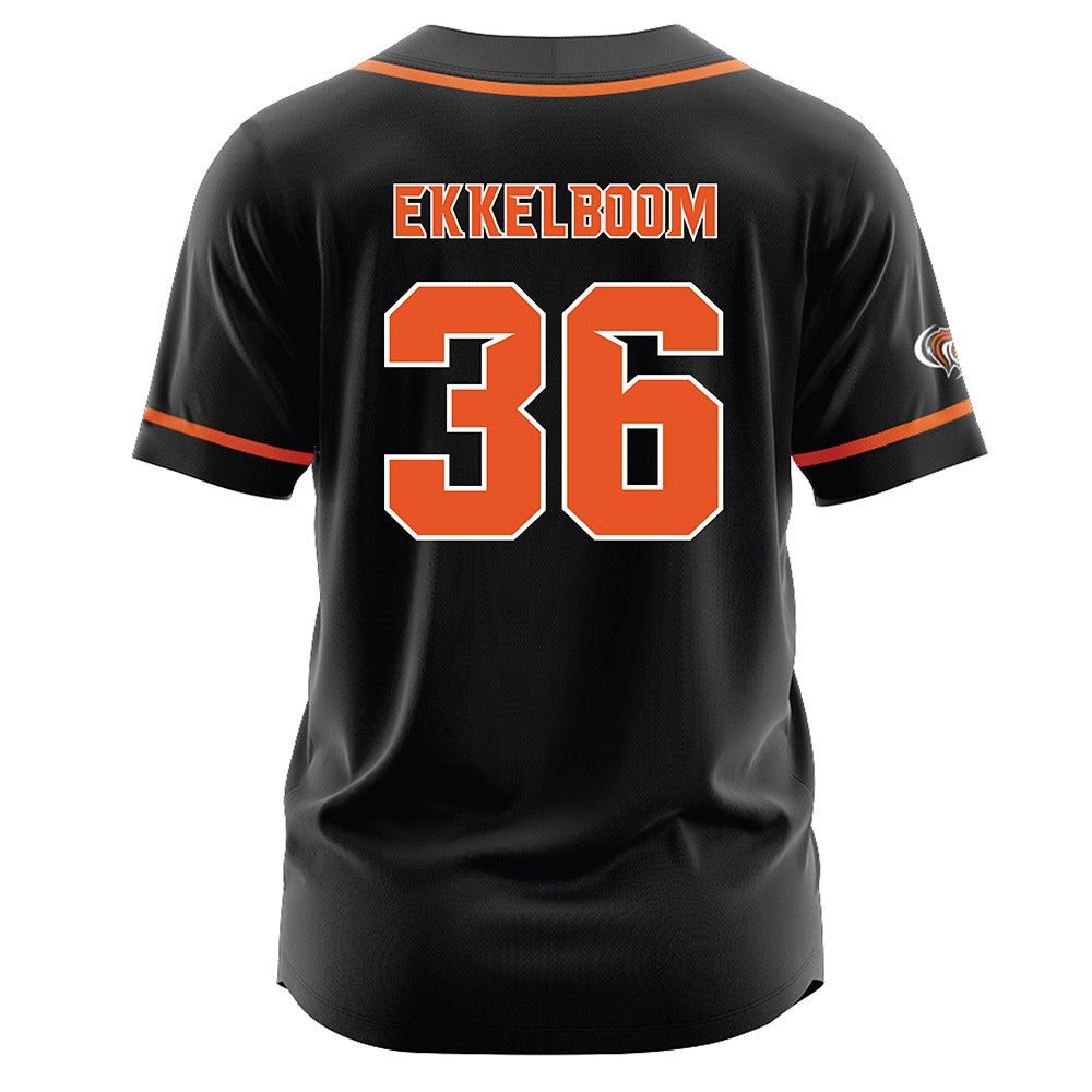Pacific - NCAA Baseball : Jaren Ekkelboom - Black Jersey-1