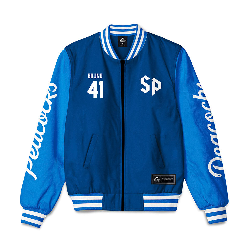 Saint Peter's - NCAA Baseball : Luca Bruno - Bomber Jacket-0