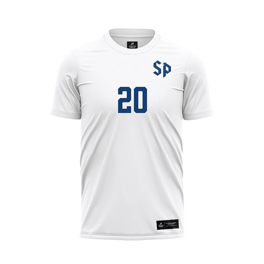 Saint Peter's - NCAA Men's Soccer : Bryan Garcia - White Soccer Jersey-0
