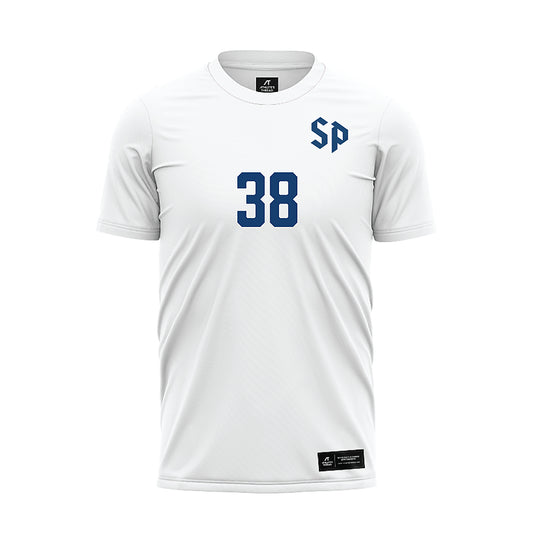 Saint Peter's - NCAA Men's Soccer : Jorge Calle - White Soccer Jersey-0