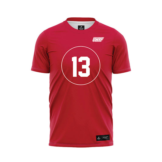 UW River Falls - NCAA Women's Soccer : Emma Haley - Red Soccer Jersey-0