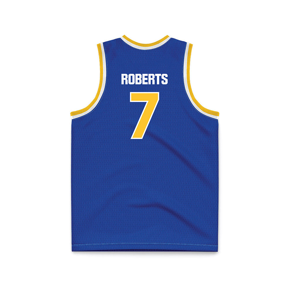 Hofstra - NCAA Men's Basketball : Jaeden Roberts - Blue Basketball Jersey-1