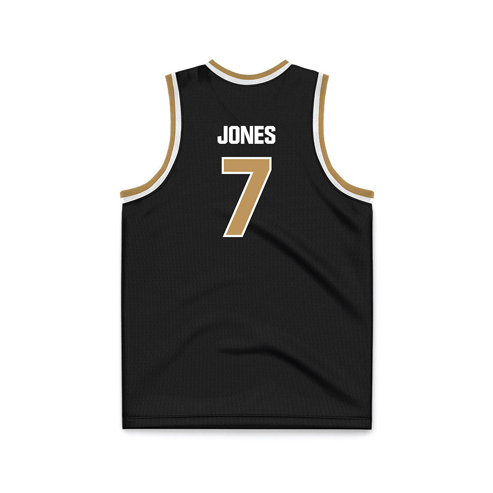 Oakland - NCAA Men's Basketball : Isaiah Jones - Black Basketball Jersey