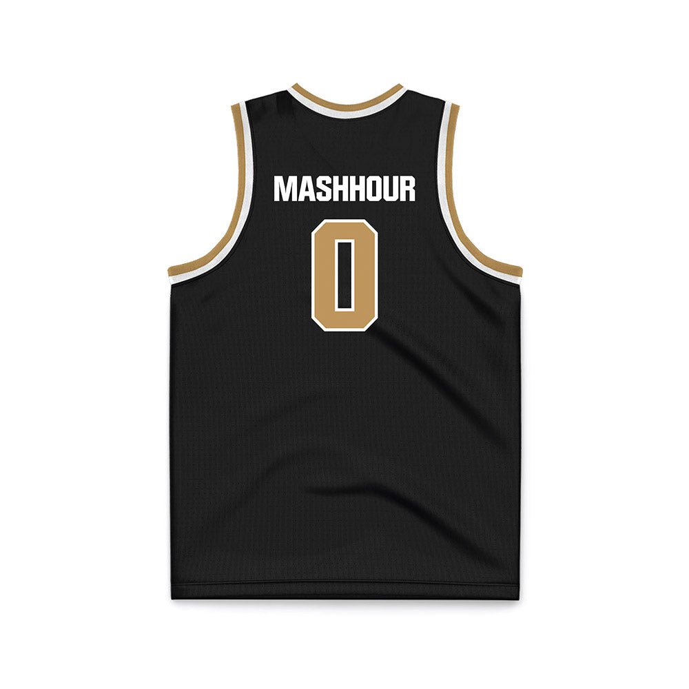 Oakland - NCAA Men's Basketball : Nassim Mashhour - Black Basketball Jersey-1