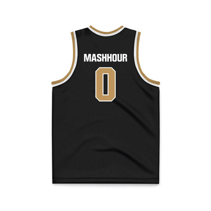 Oakland - NCAA Men's Basketball : Nassim Mashhour - Black Basketball Jersey-1