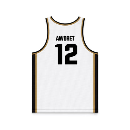 Oakland - NCAA Women's Basketball : Ilris Aworet - White Basketball Jersey-1
