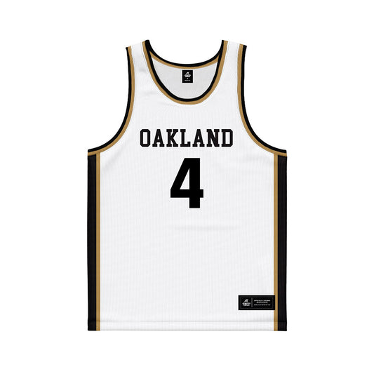 Oakland - NCAA Women's Basketball : Sereniti Roberts Adams - White Basketball Jersey-0
