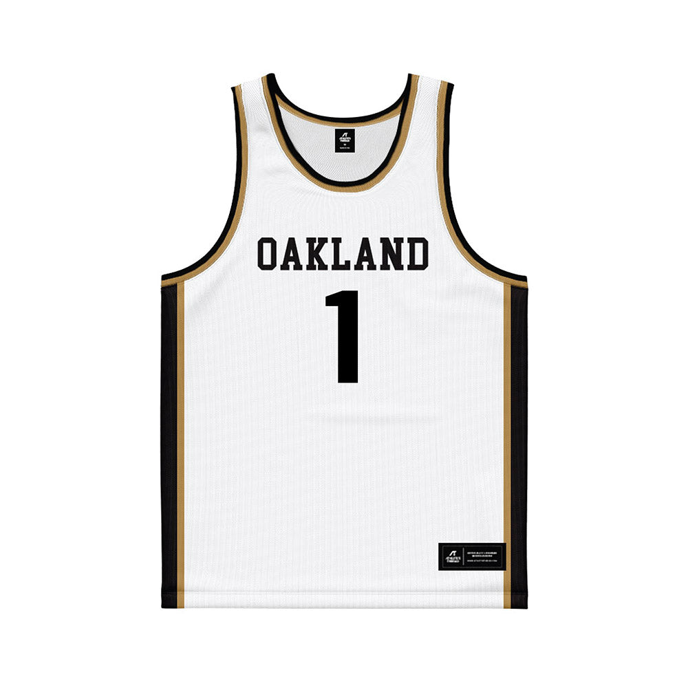 Oakland - NCAA Women's Basketball : Berlynn Carlson - White Basketball Jersey-0