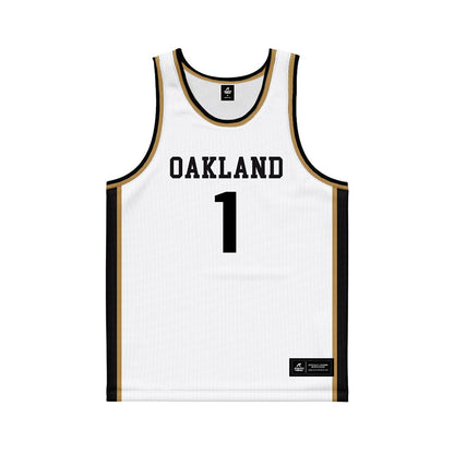 Oakland - NCAA Women's Basketball : Berlynn Carlson - White Basketball Jersey-0