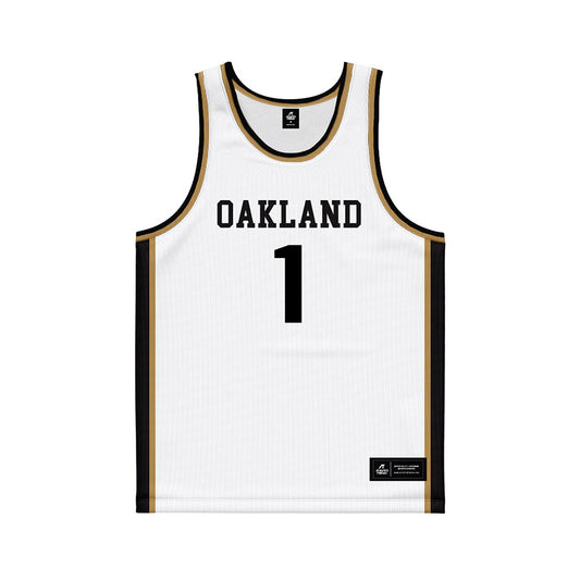 Oakland - NCAA Women's Basketball : Berlynn Carlson - White Basketball Jersey-0
