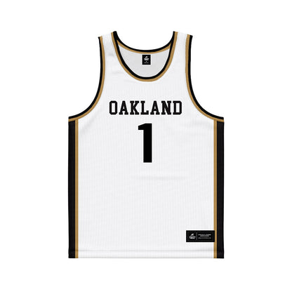 Oakland - NCAA Women's Basketball : Berlynn Carlson - White Basketball Jersey-0
