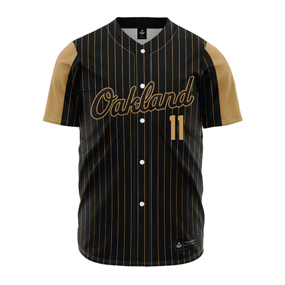 Oakland - NCAA Softball : Isabella Crager - Black Jersey-0