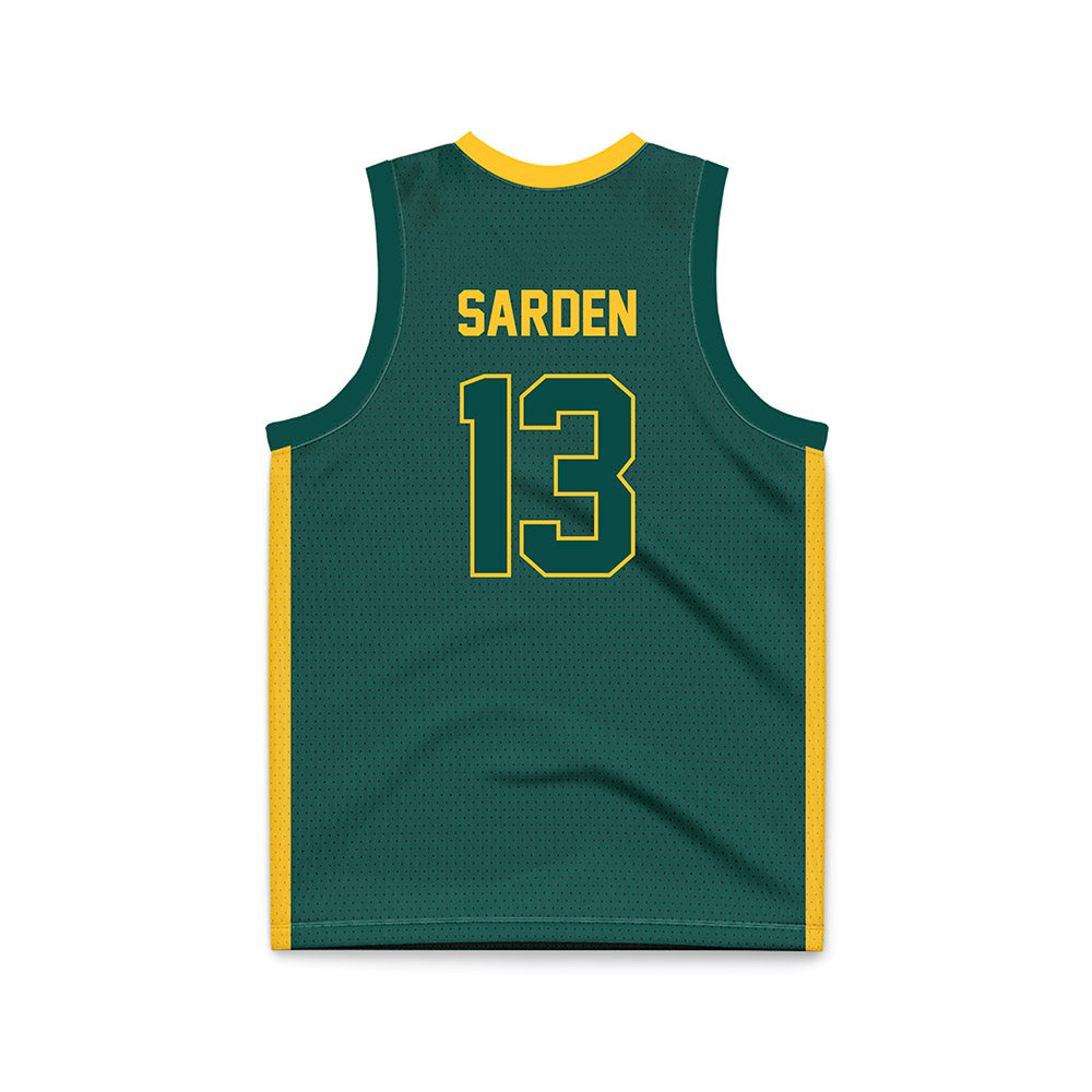 Cal Poly Humboldt - NCAA Men's Basketball : Michael Sarden - Green Basketball Jersey-1
