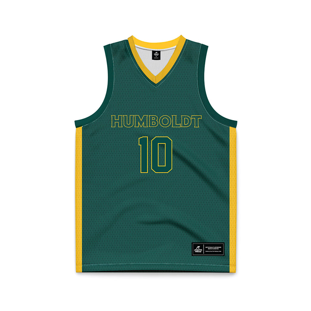 Cal Poly Humboldt - NCAA Men's Basketball : Brandon Bento-Jackson - Green Basketball Jersey-0