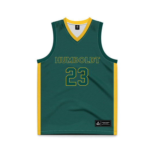 Cal Poly Humboldt - NCAA Men's Basketball : Dennis Cash - Green Basketball Jersey-0