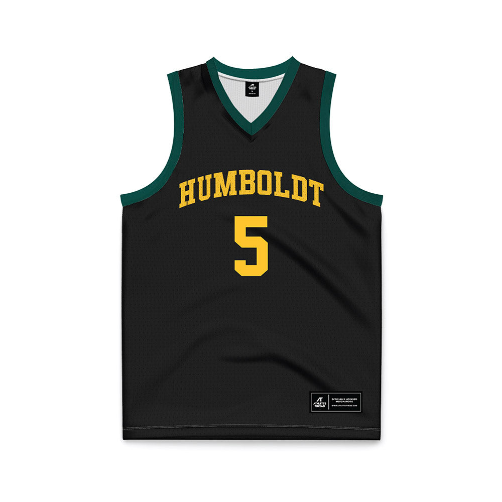 Cal Poly Humboldt - NCAA Women's Basketball : Sienna Cherwinski - Black Basketball Jersey-0
