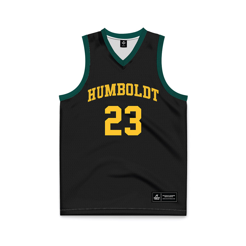 Cal Poly Humboldt - NCAA Women's Basketball : Kya Kanoho - Black Basketball Jersey-0