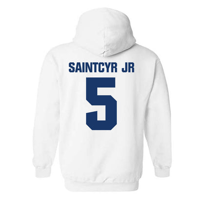 Francis Marion - NCAA Men's Basketball : Farid SaintCyr Jr - Hooded Sweatshirt-1