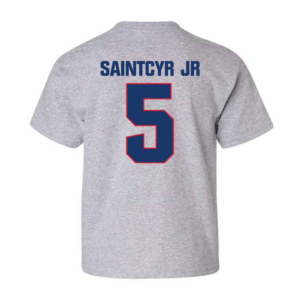 Francis Marion - NCAA Men's Basketball : Farid SaintCyr Jr - Youth T-Shirt-1