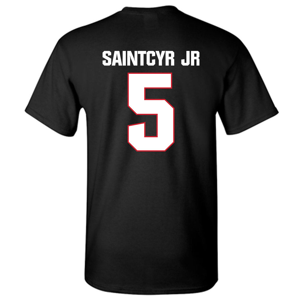 Francis Marion - NCAA Men's Basketball : Farid SaintCyr Jr - T-Shirt-1