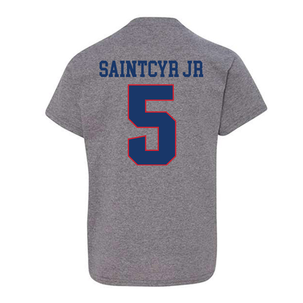 Francis Marion - NCAA Men's Basketball : Farid SaintCyr Jr - Youth T-Shirt-1