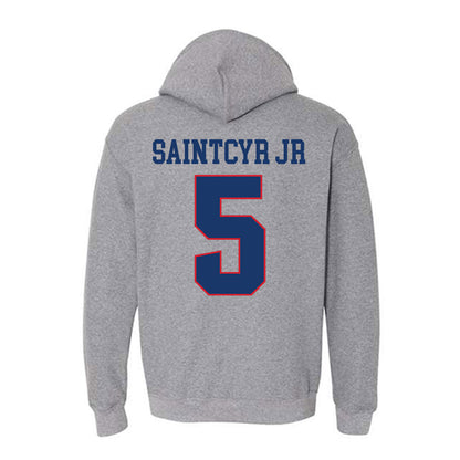 Francis Marion - NCAA Men's Basketball : Farid SaintCyr Jr - Hooded Sweatshirt-1