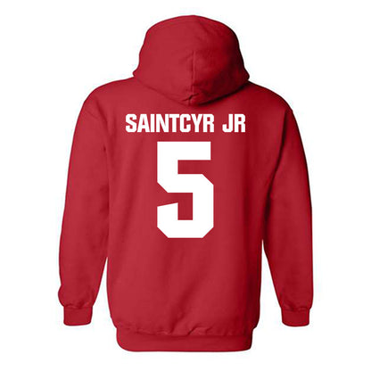 Francis Marion - NCAA Men's Basketball : Farid SaintCyr Jr - Hooded Sweatshirt-1