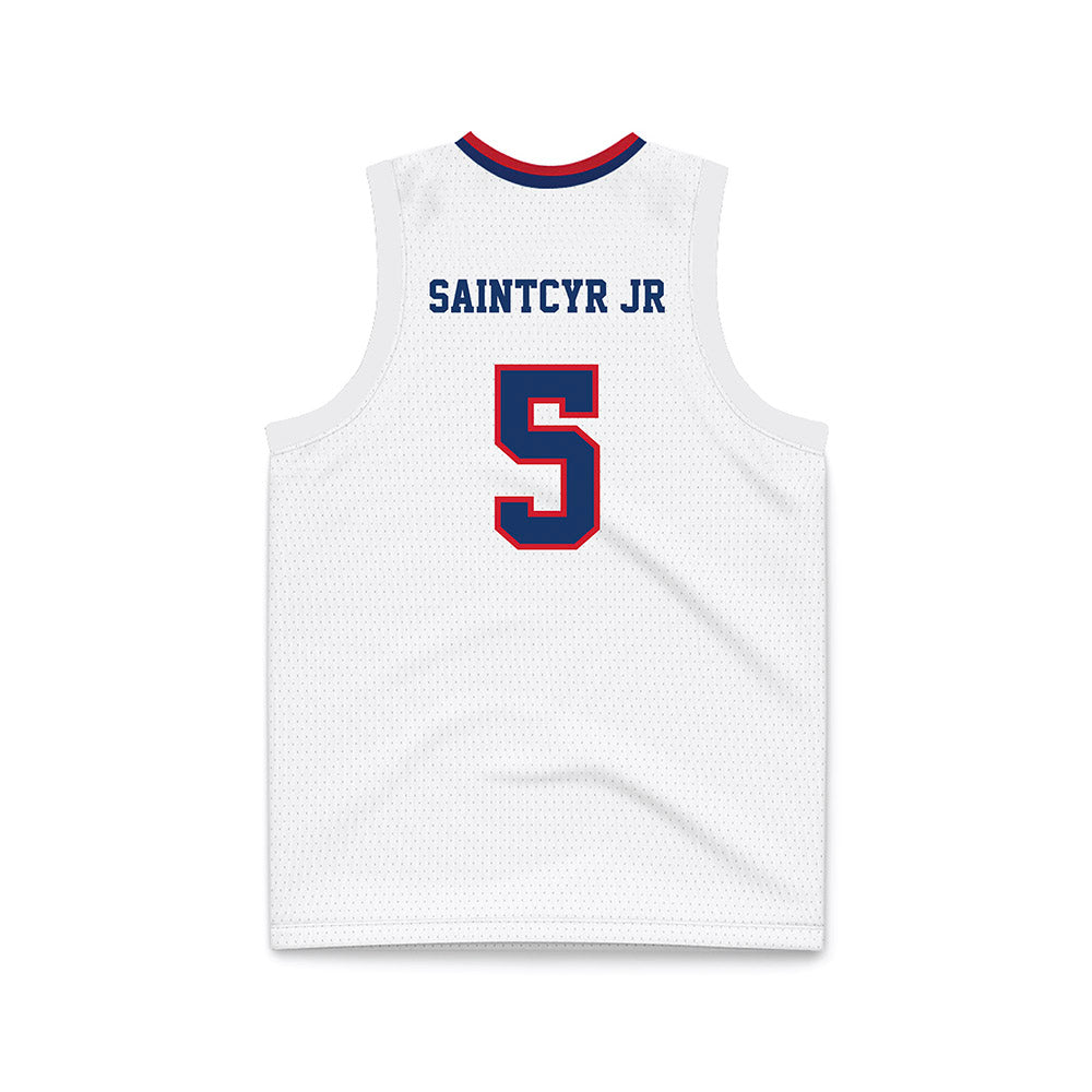 Francis Marion - NCAA Men's Basketball : Farid SaintCyr Jr - White Basketball Jersey-1