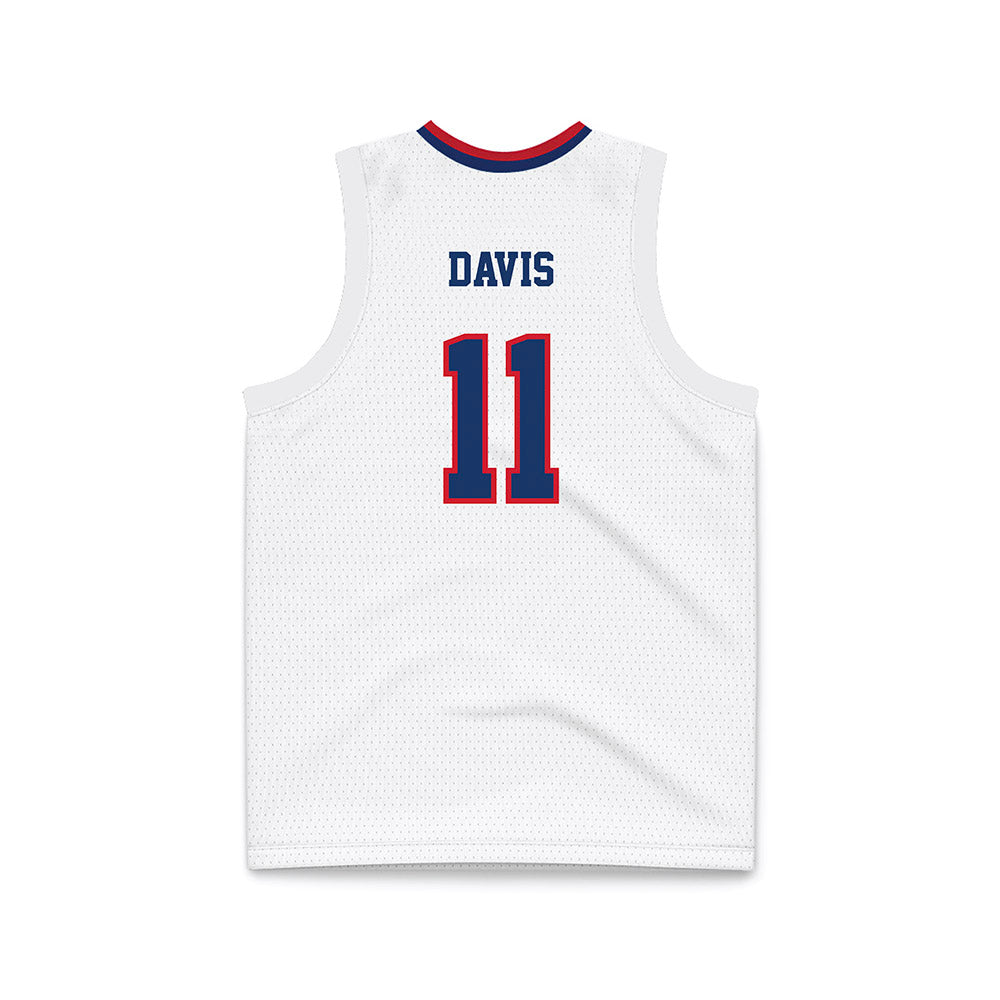 Francis Marion - NCAA Men's Basketball : Kennard Davis - White Basketball Jersey-1